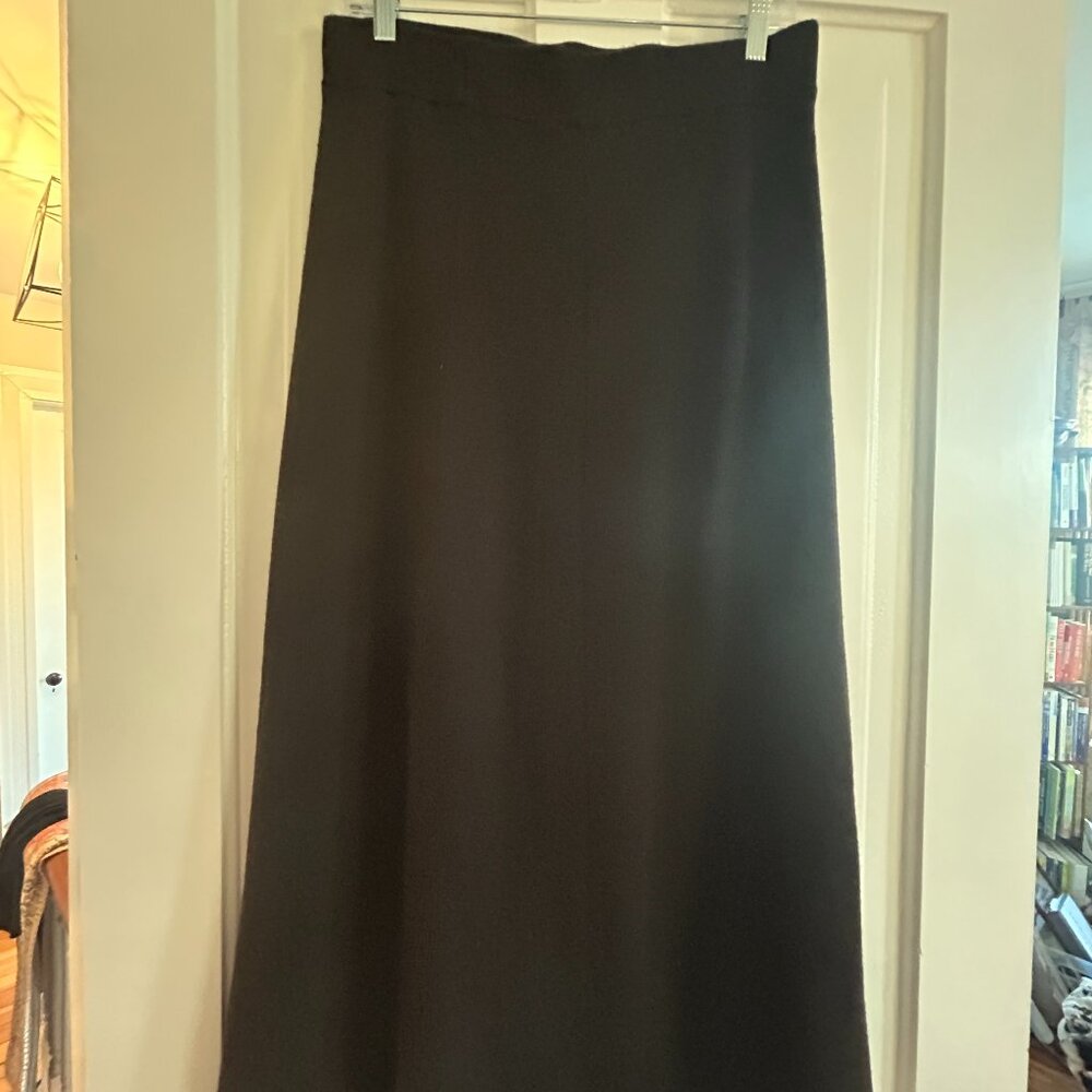 Madewell brown knit midi skirt from the 2025 fall collection - This is a steal!
